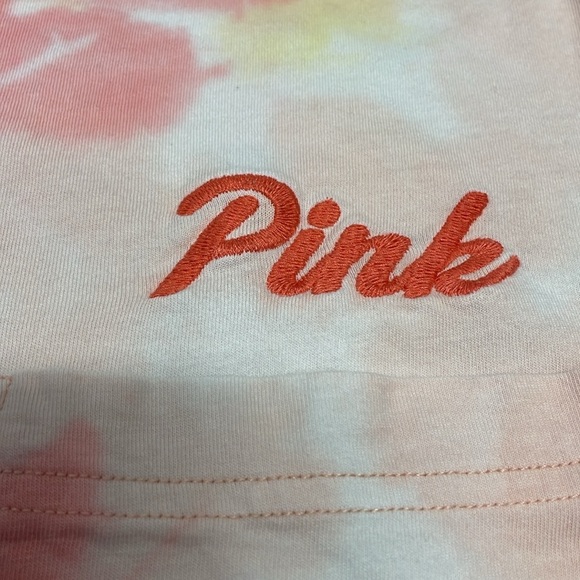 PINK Victoria's Secret Short Sleeve Pocket Campus Tee Tie Dye L - Picture 8 of 12